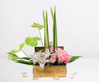 Suspiro Neotropical “Eres la Mejor Mamá” en Baúl de Madera