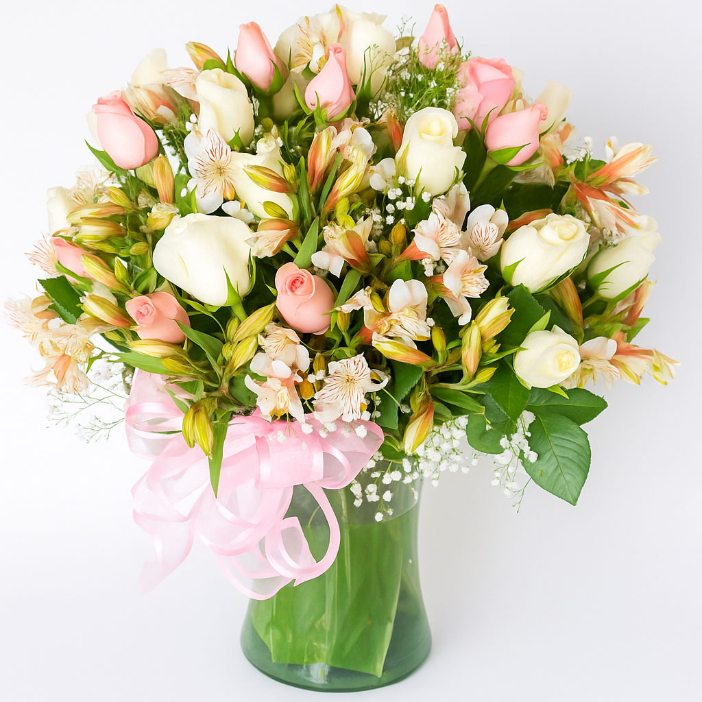 Florero transparente bouquet