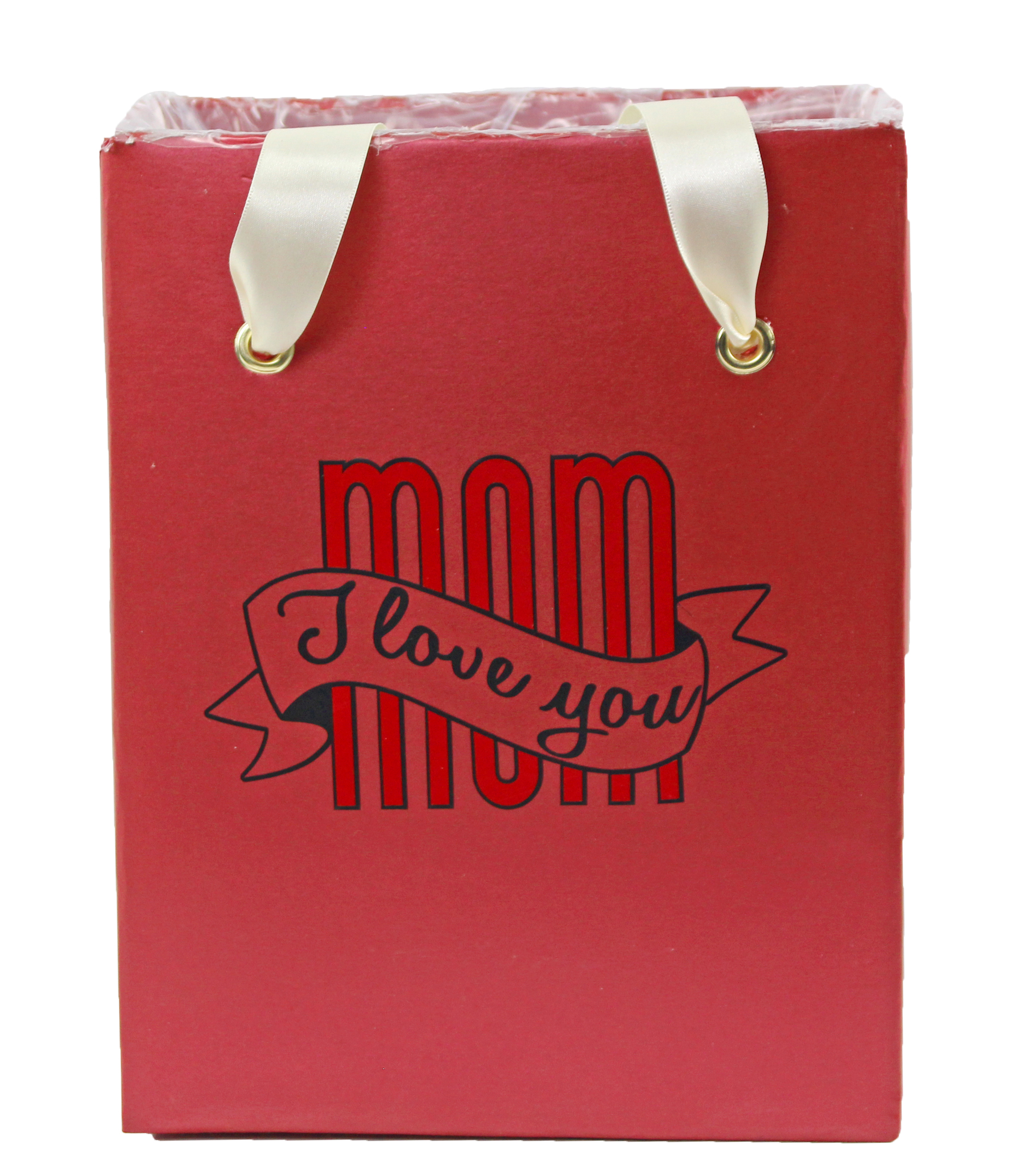 Lisianthus Marfil para Mamá en Caja Roja